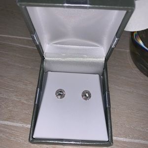 NEW 1/4 CT. Diamond Earrings in Sterling Silver